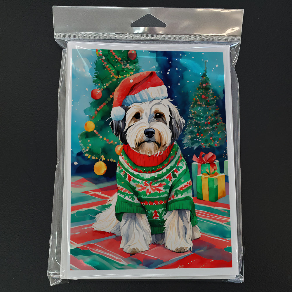 Tibetan Terrier Christmas Greeting Cards Pack of 8