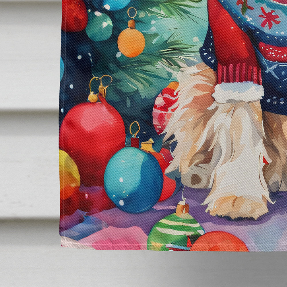 Tibetan Terrier Christmas House Flag