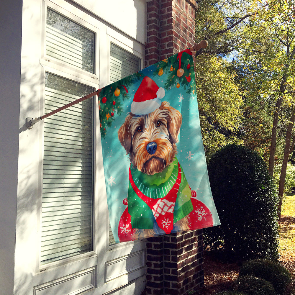 Wirehaired Pointing Griffon Christmas House Flag