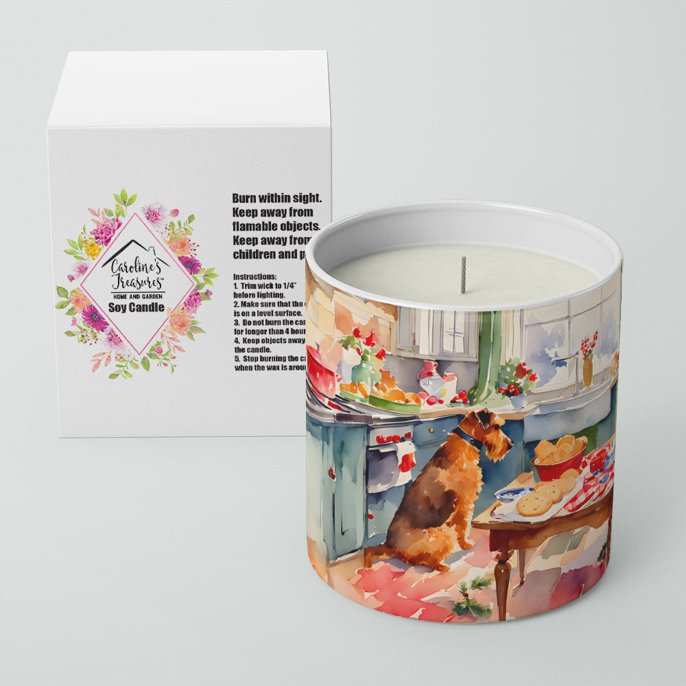 Airedale Terrier Christmas Cookies Decorative Soy Candle