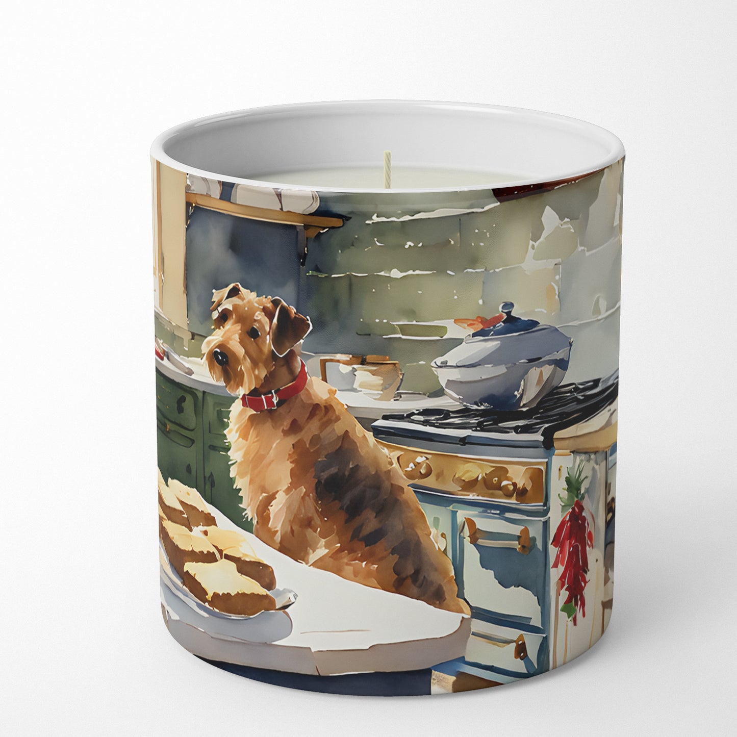 Airedale Terrier Christmas Cookies Decorative Soy Candle