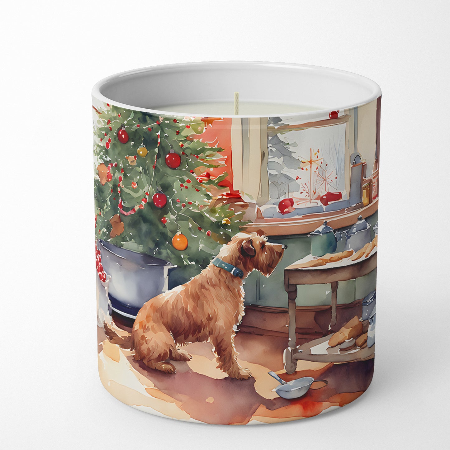 Airedale Terrier Christmas Cookies Decorative Soy Candle