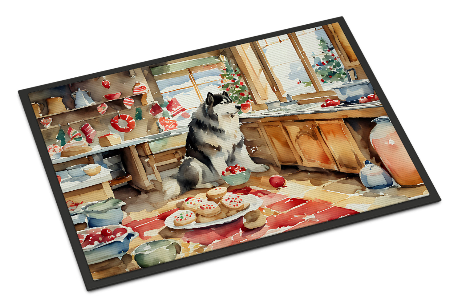 Buy this Alaskan Malamute Christmas Cookies Doormat