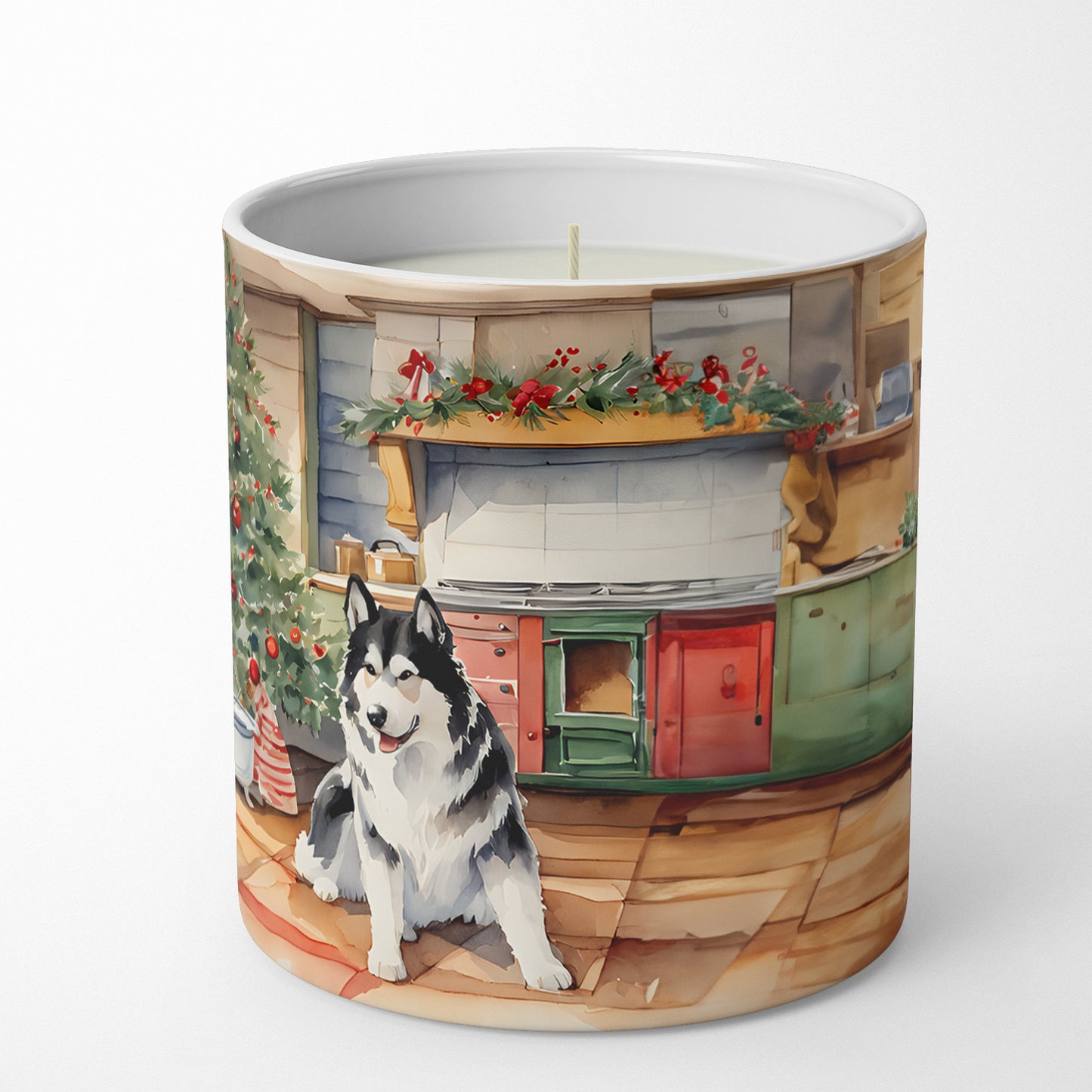 Alaskan Malamute Christmas Cookies Decorative Soy Candle