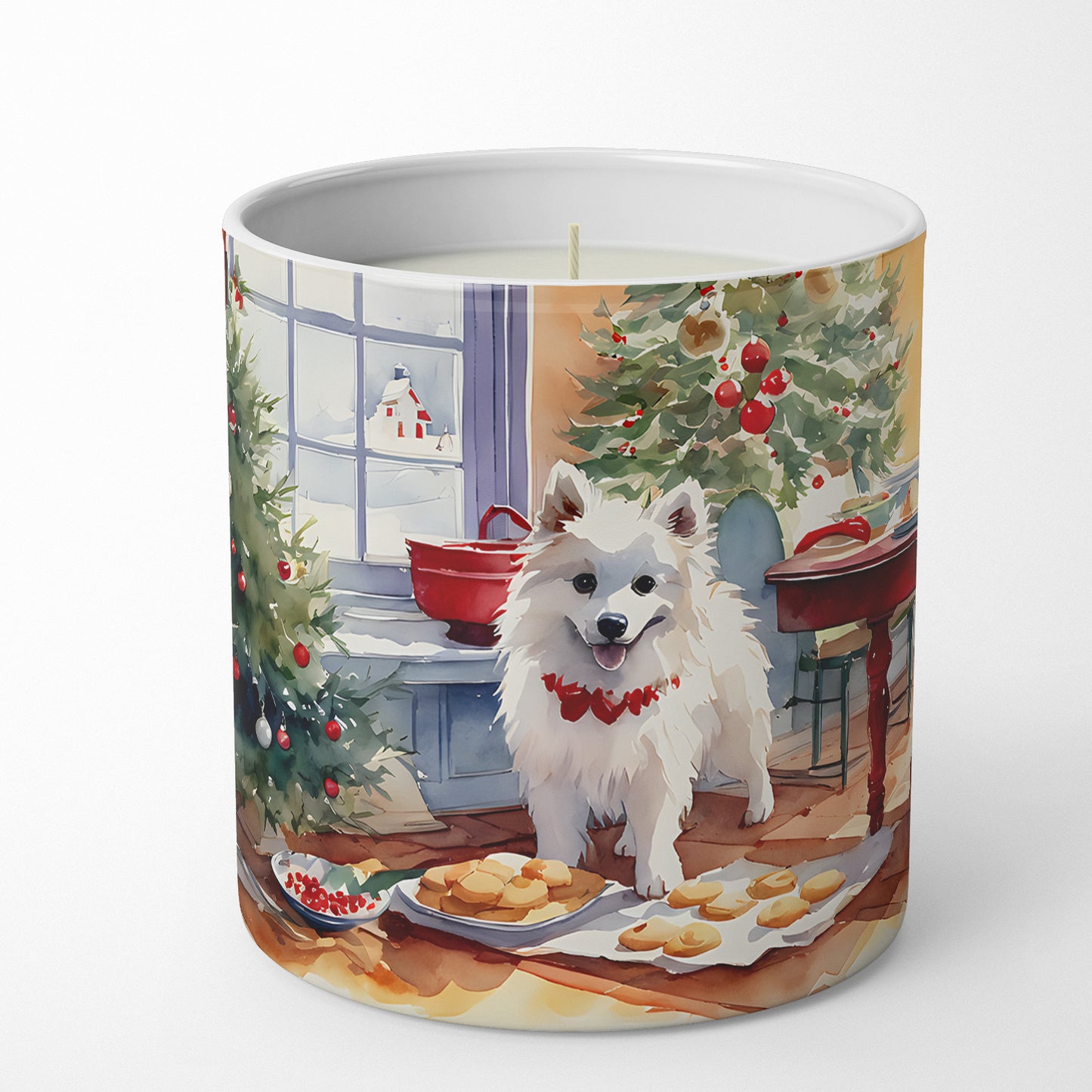 American Eskimo Christmas Cookies Decorative Soy Candle