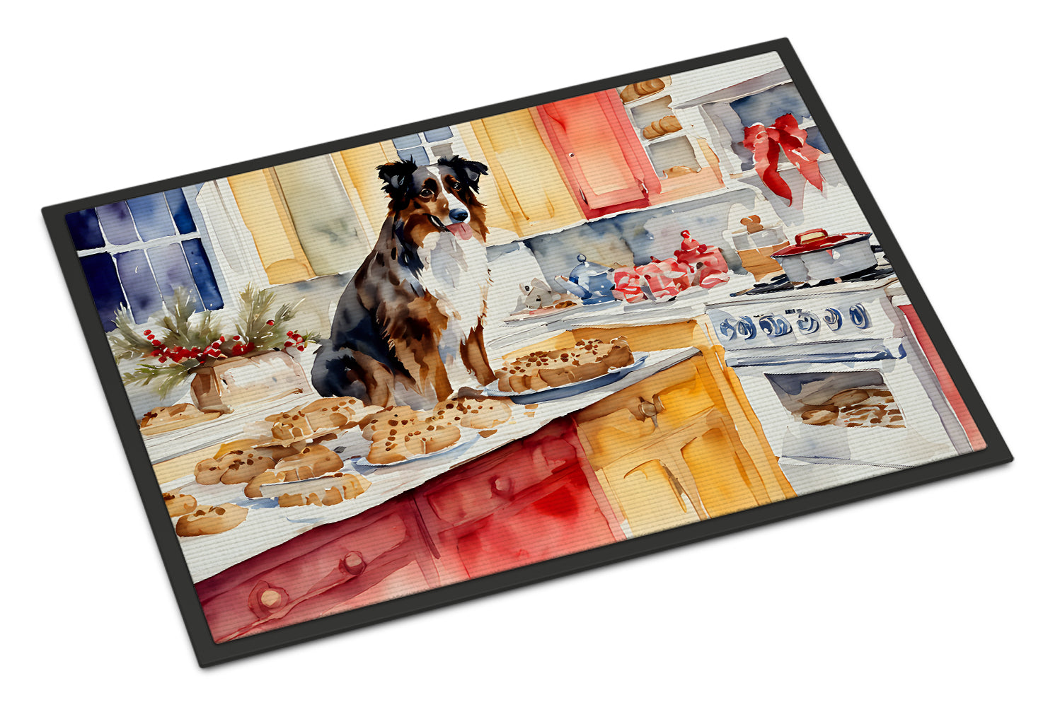 Buy this Australian Shepherd Christmas Cookies Doormat