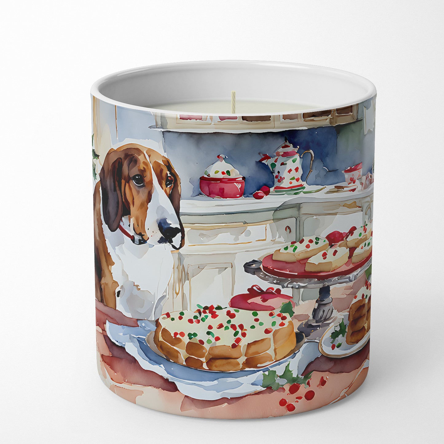 Basset Hound Christmas Cookies Decorative Soy Candle