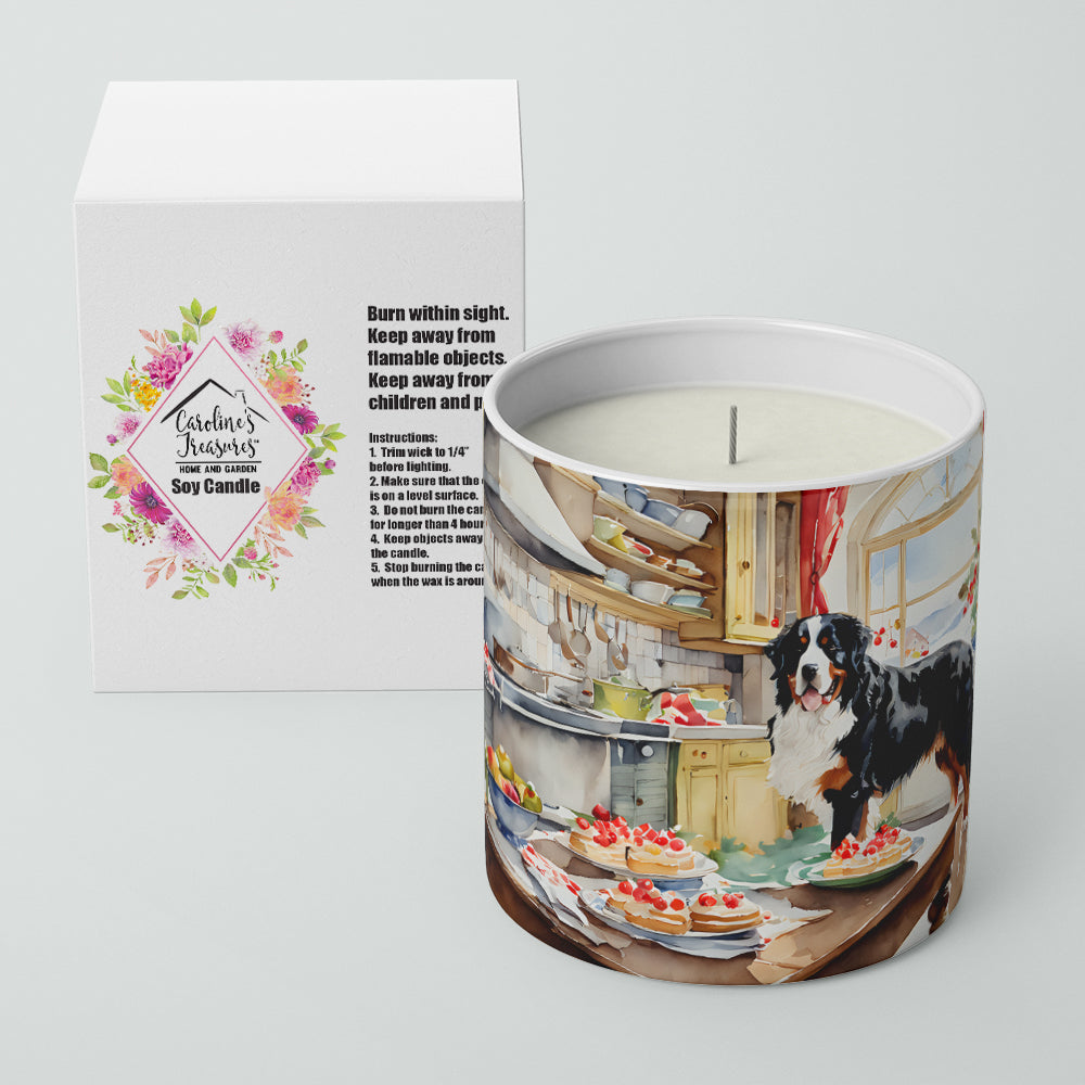 Bernese Mountain Dog Christmas Cookies Decorative Soy Candle