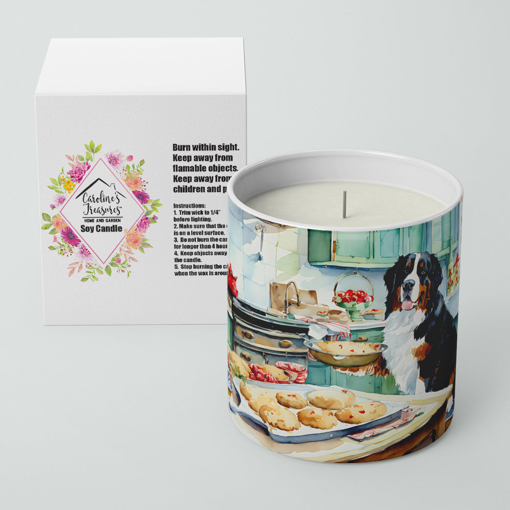 Bernese Mountain Dog Christmas Cookies Decorative Soy Candle