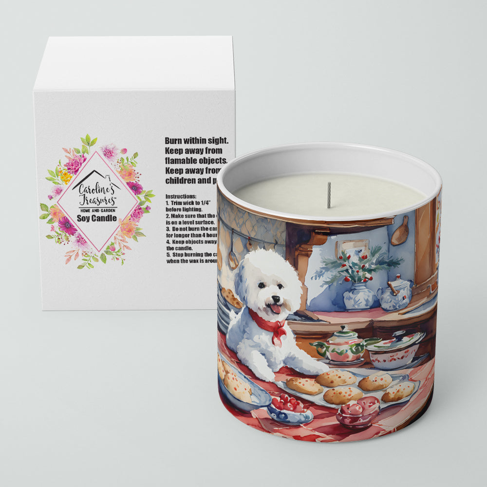 Bichon Frise Christmas Cookies Decorative Soy Candle