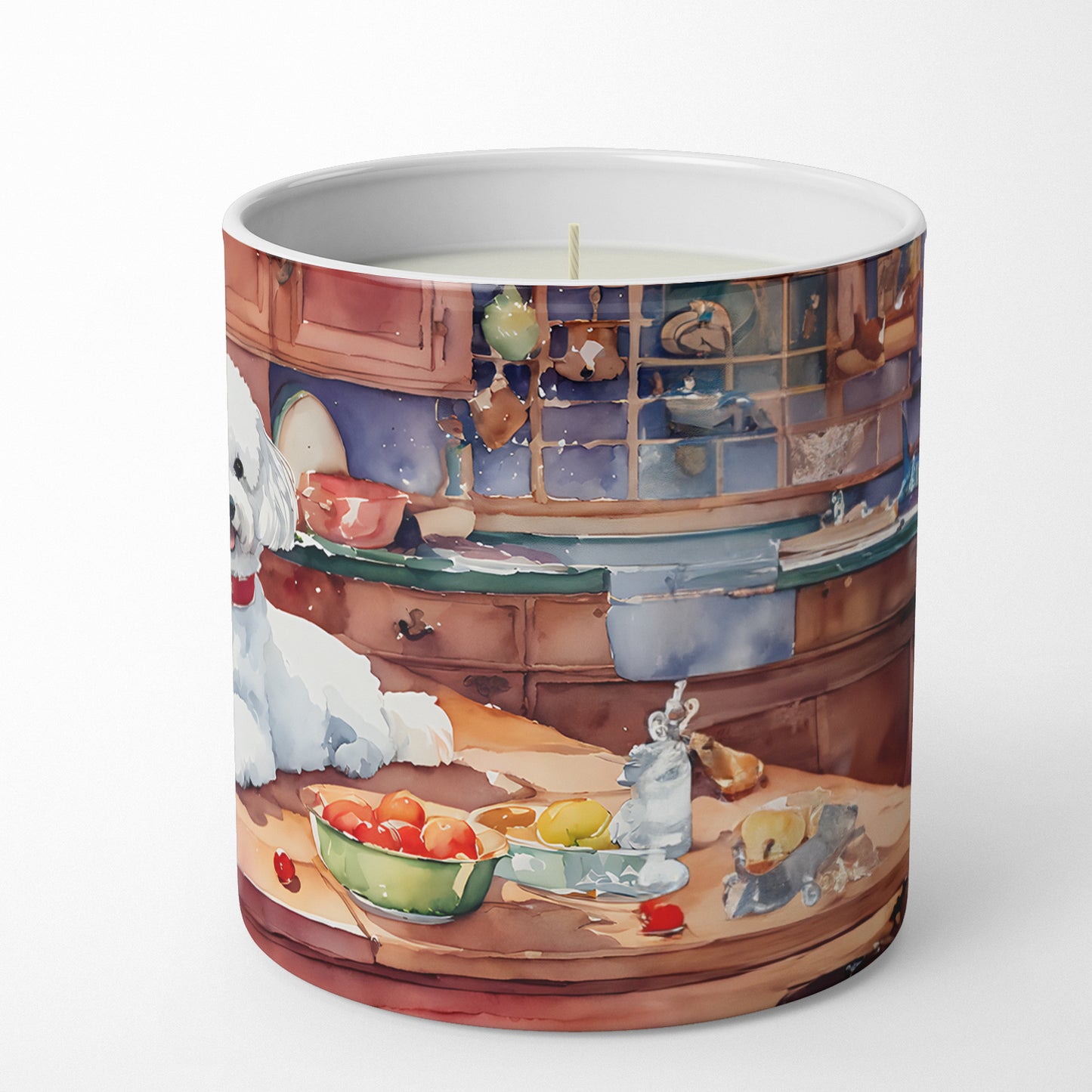 Bichon Frise Christmas Cookies Decorative Soy Candle