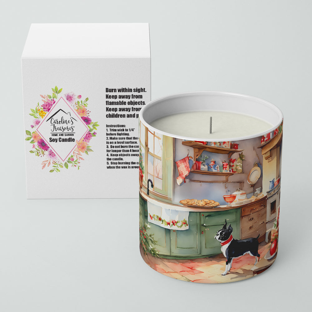 Boston Terrier Christmas Cookies Decorative Soy Candle
