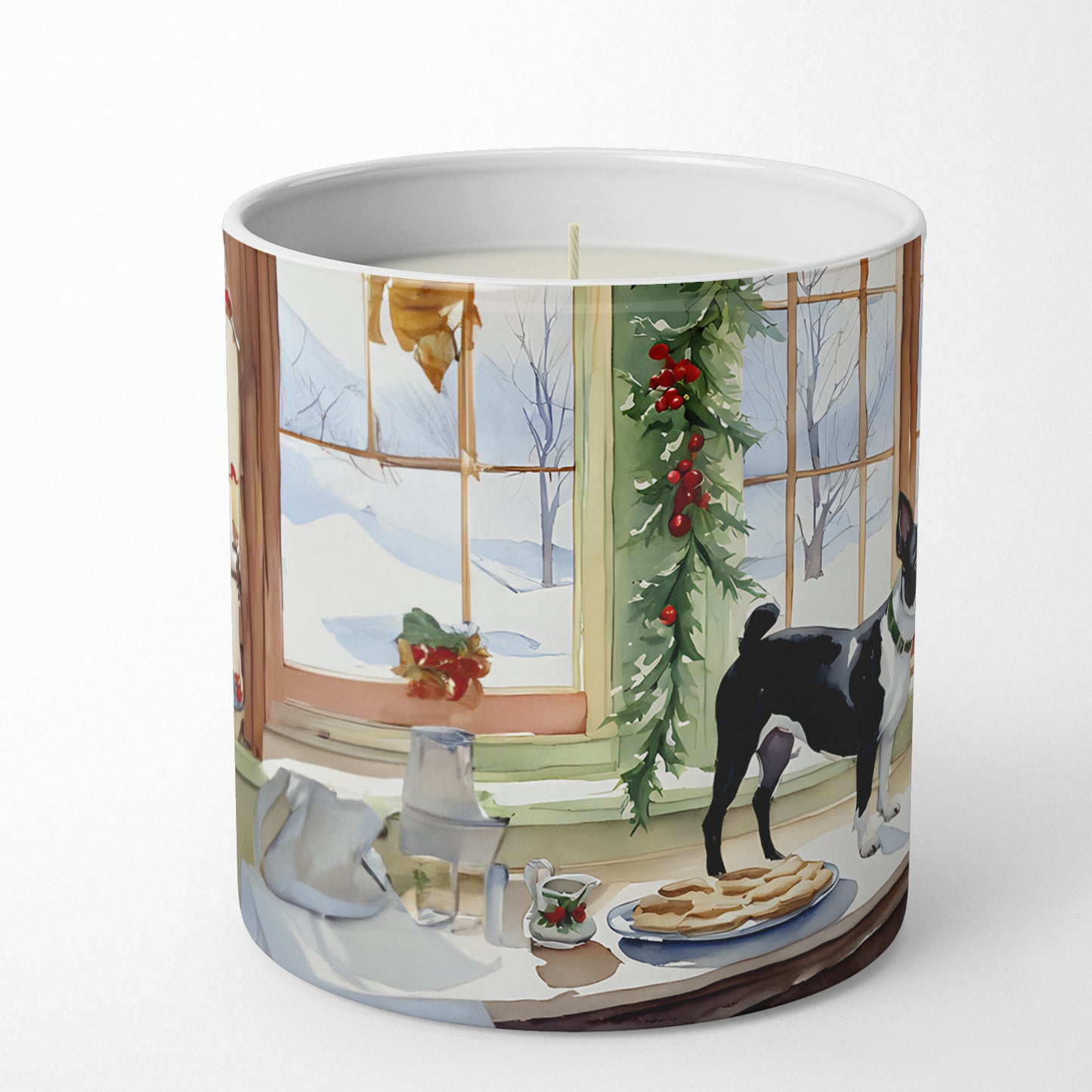 Buy this Boston Terrier Christmas Cookies Decorative Soy Candle