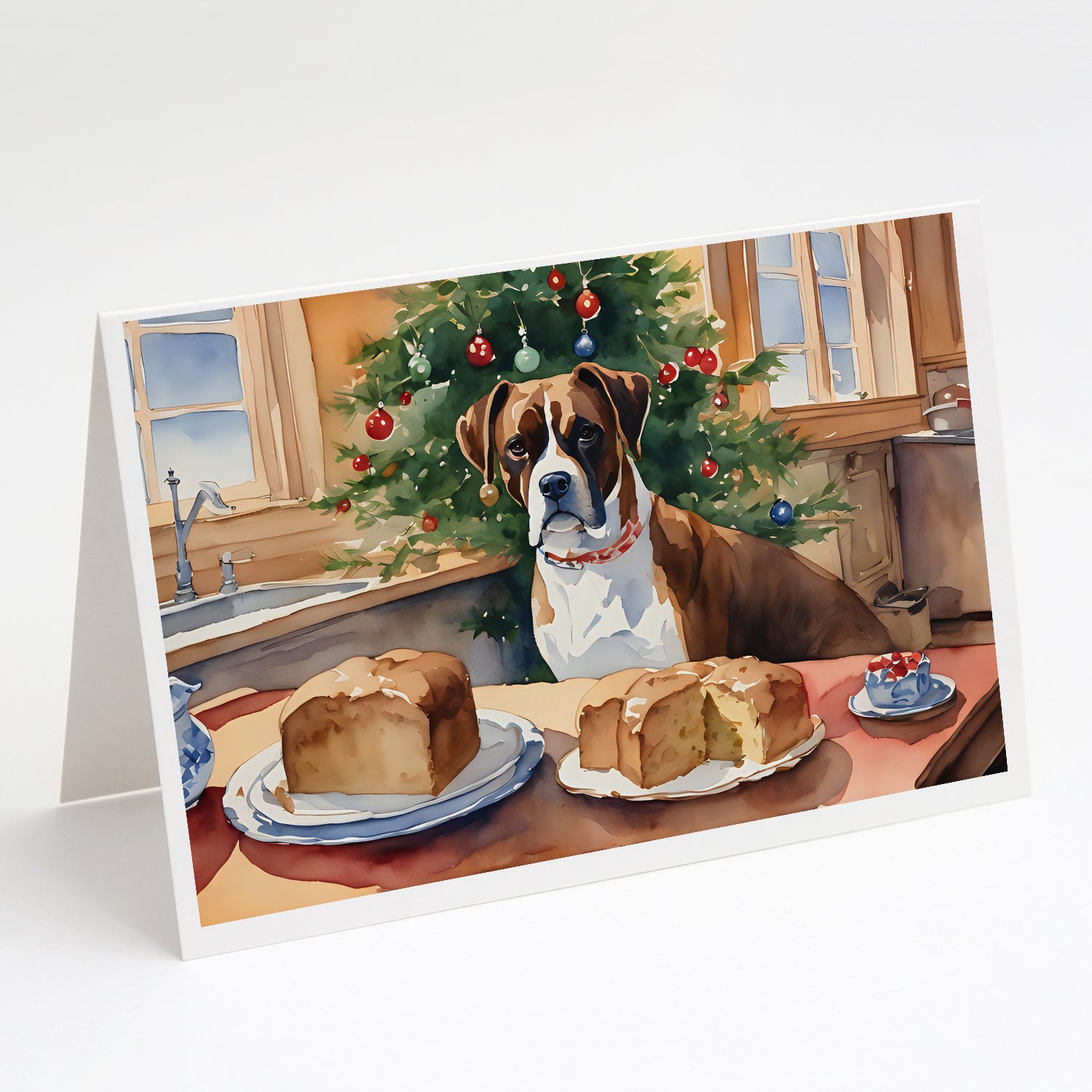 Buy this Boxer Christmas Cookies Greeting Cards Pack of 8