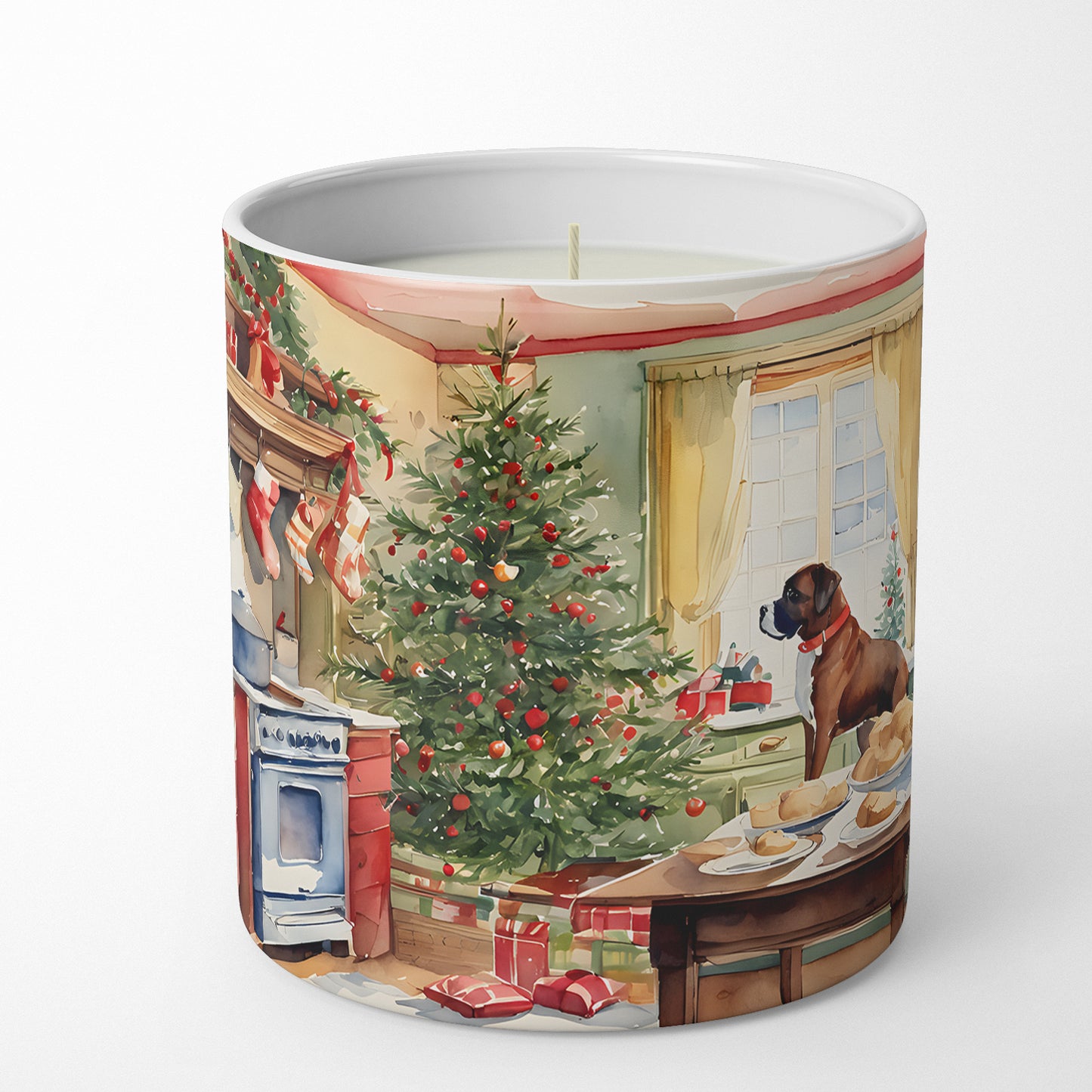Boxer Christmas Cookies Decorative Soy Candle