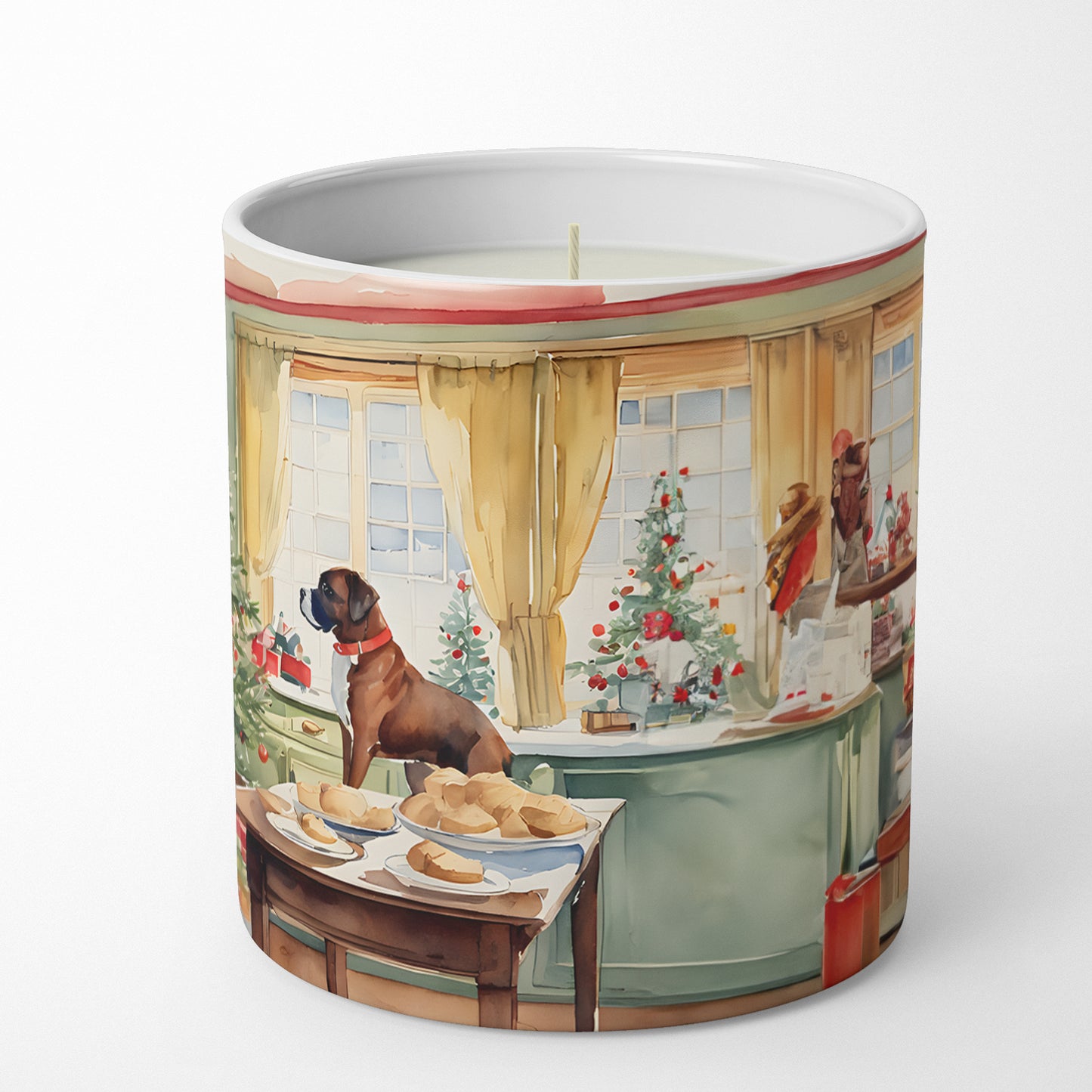 Boxer Christmas Cookies Decorative Soy Candle