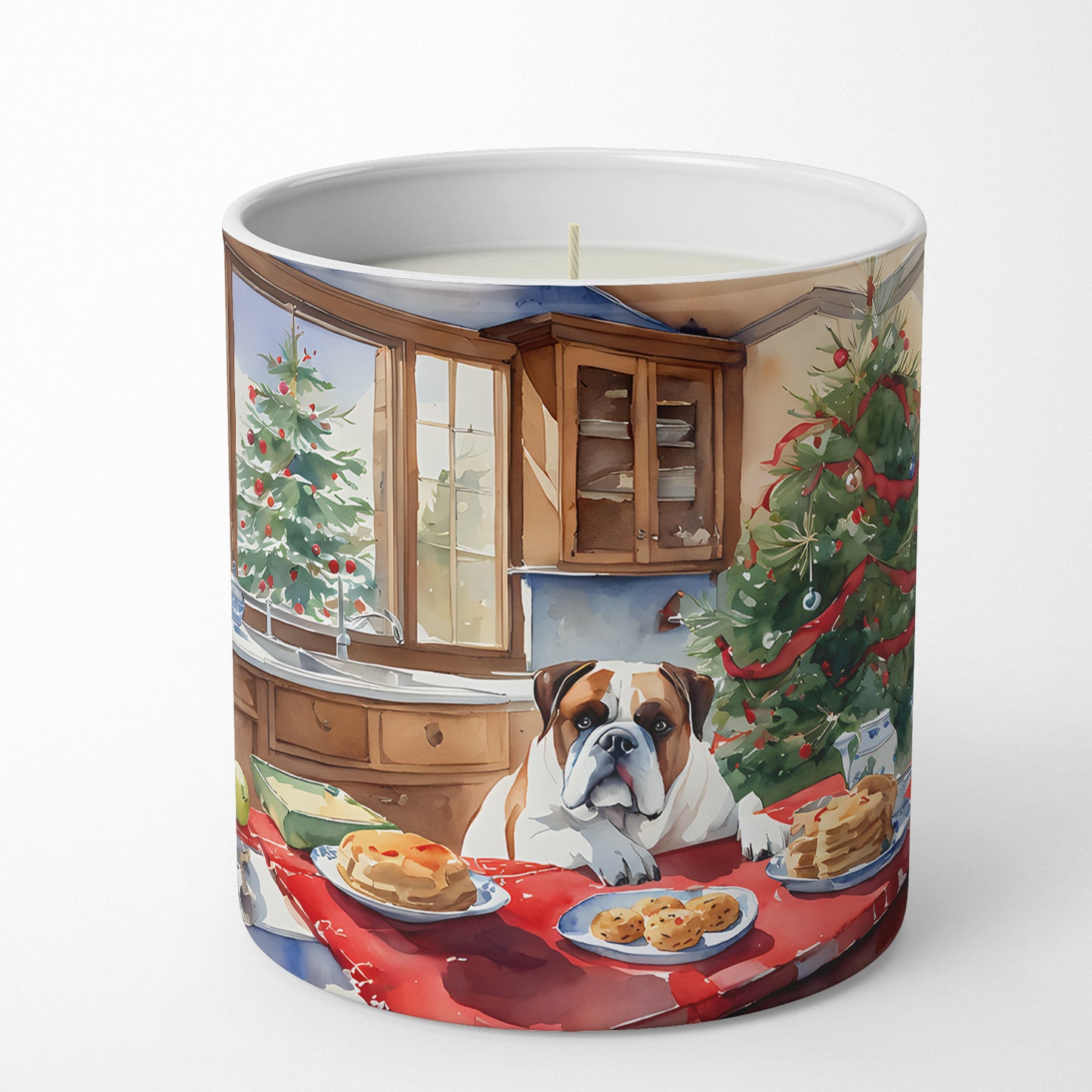 Boxer Christmas Cookies Decorative Soy Candle