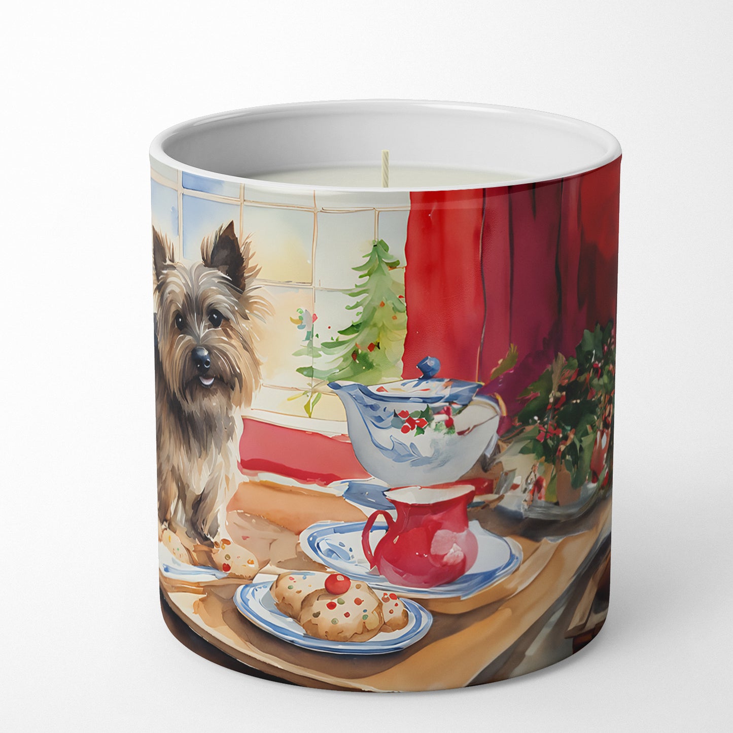 Cairn Terrier Christmas Cookies Decorative Soy Candle