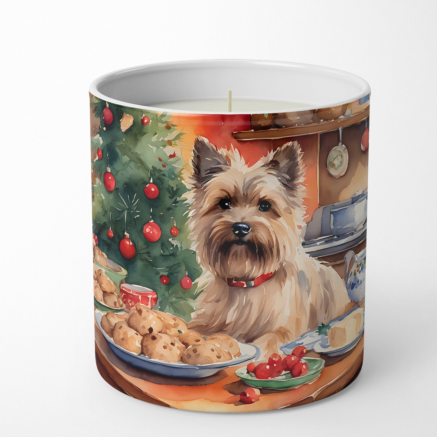 Cairn Terrier Christmas Cookies Decorative Soy Candle