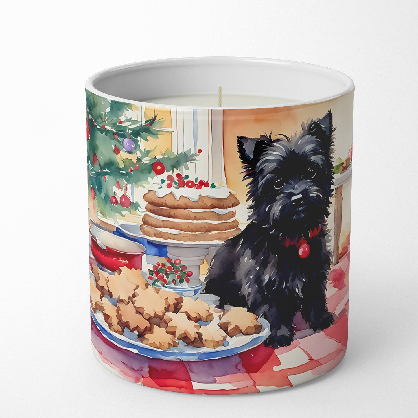 Cairn Terrier Christmas Cookies Decorative Soy Candle