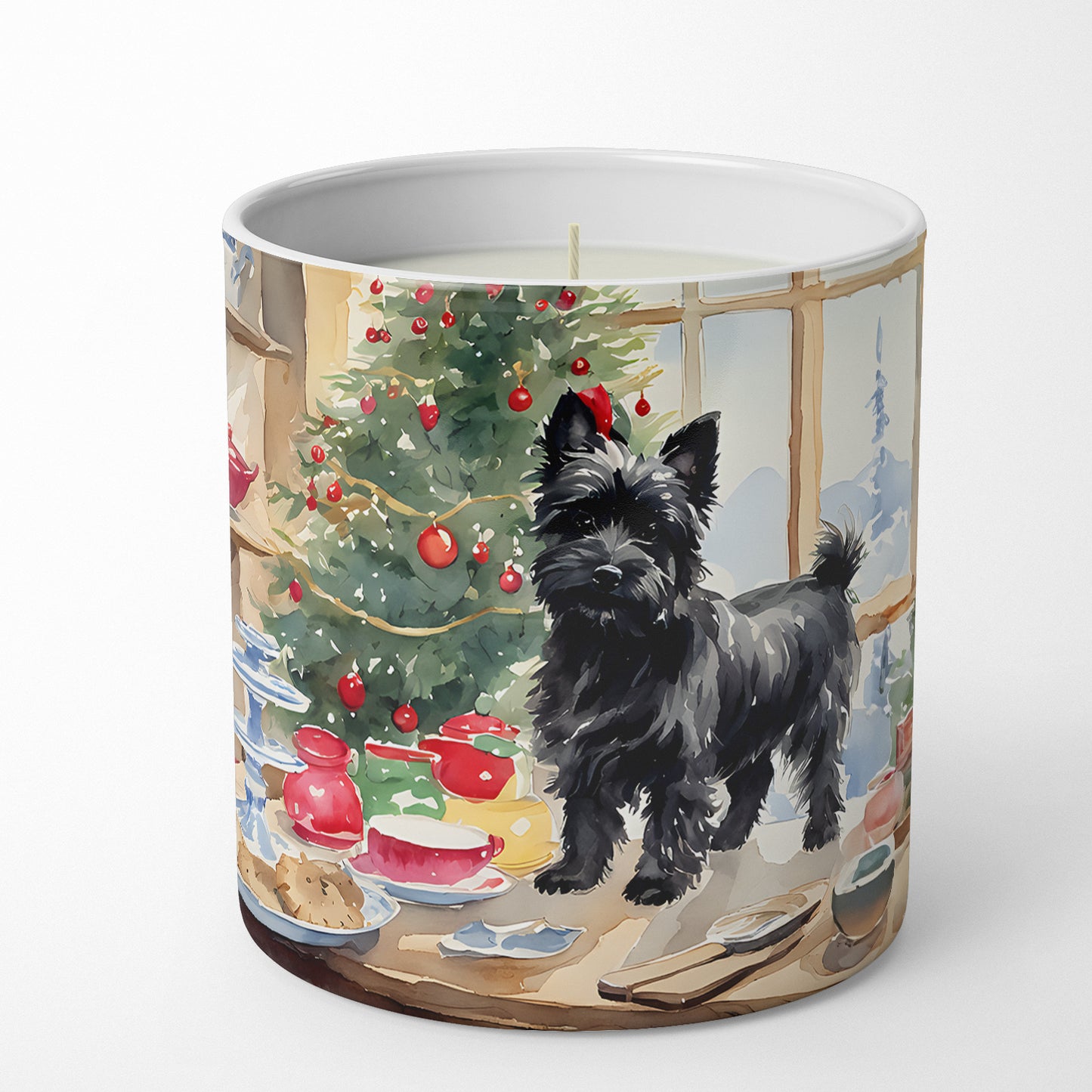 Cairn Terrier Christmas Cookies Decorative Soy Candle