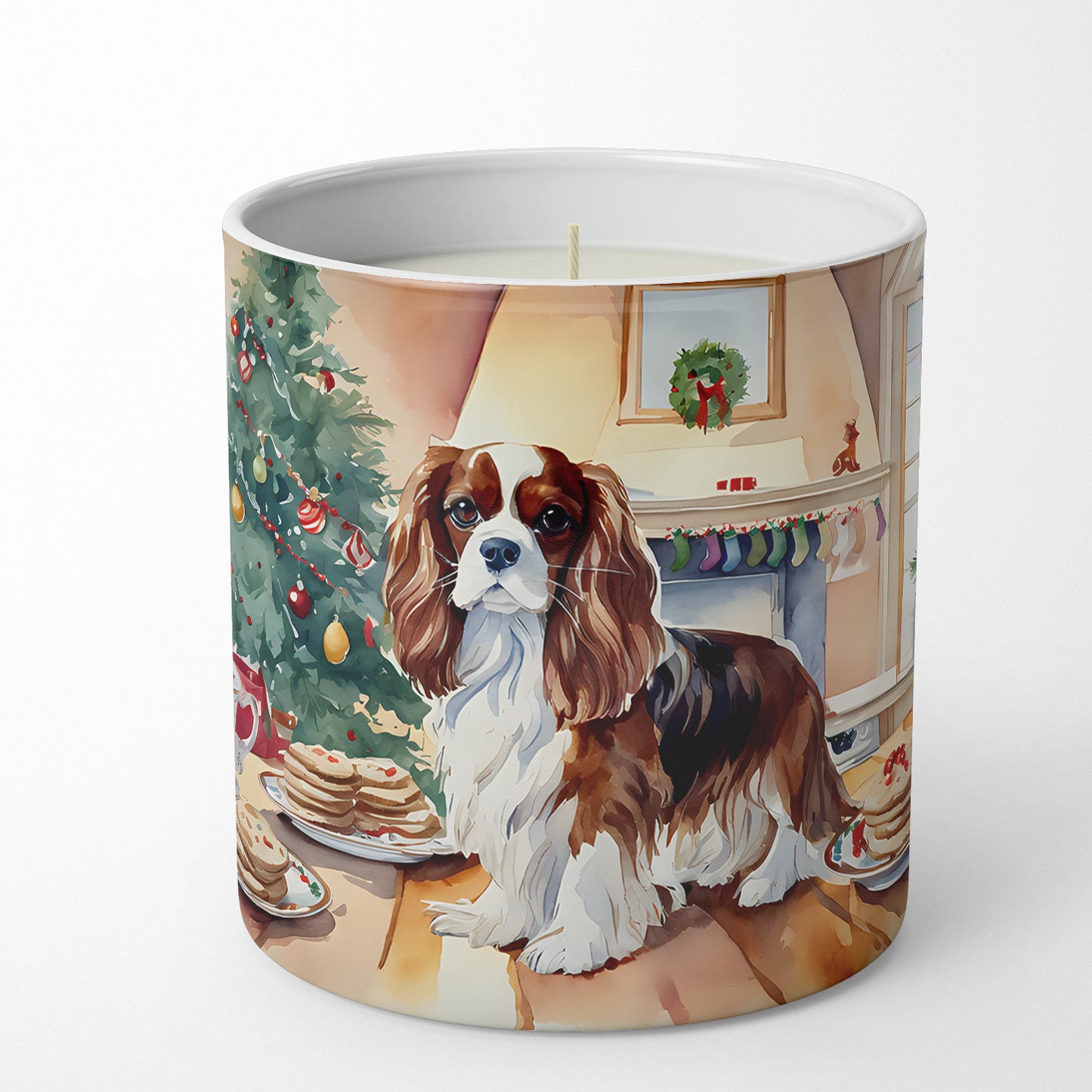 Cavalier Spaniel Christmas Cookies Decorative Soy Candle