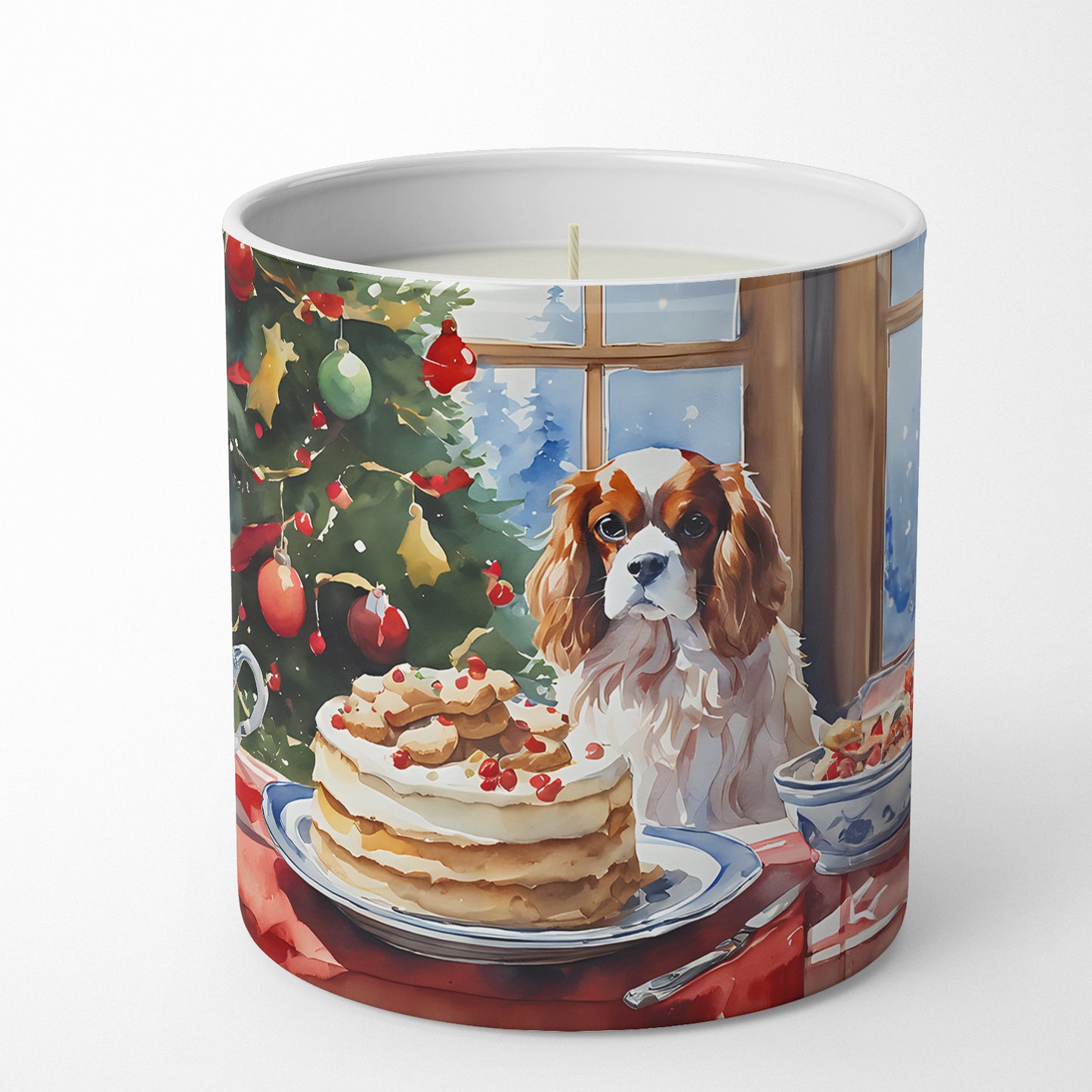 Cavalier Spaniel Christmas Cookies Decorative Soy Candle
