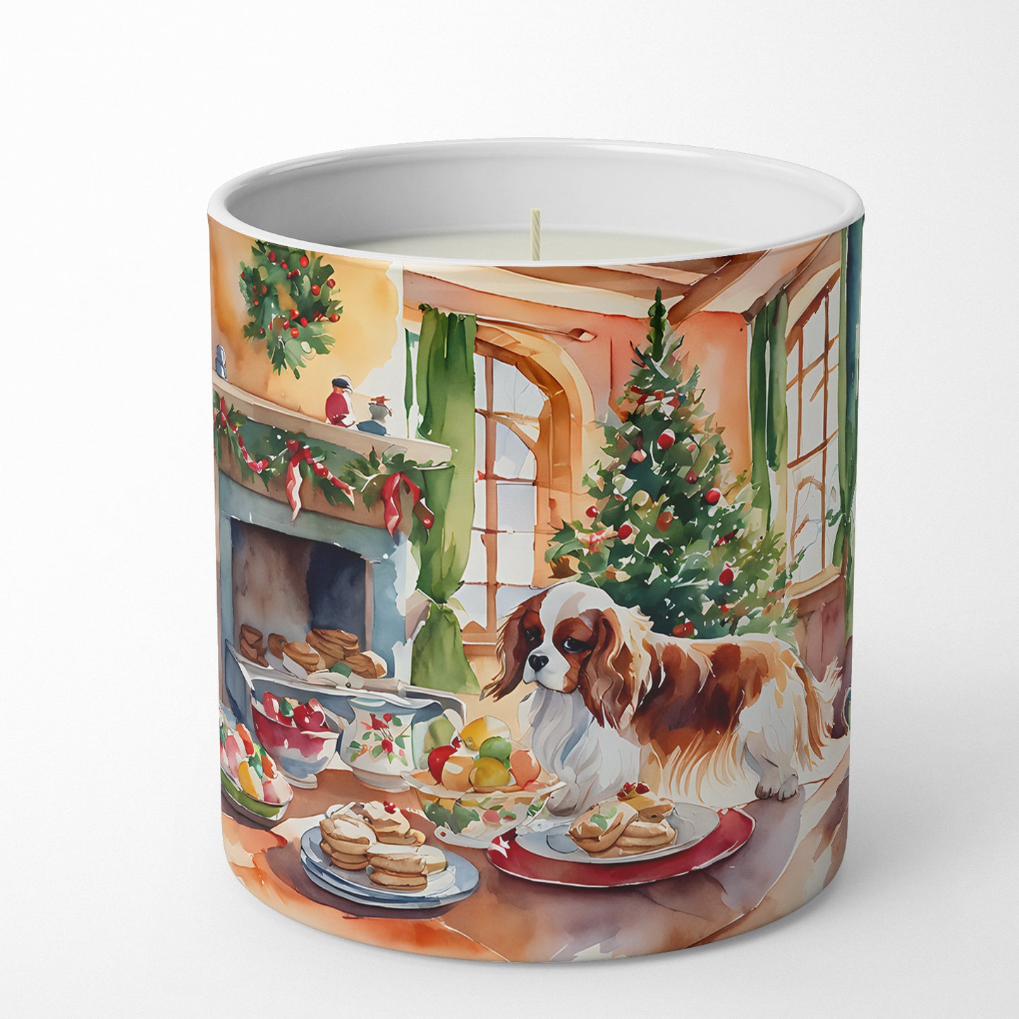 Cavalier Spaniel Christmas Cookies Decorative Soy Candle