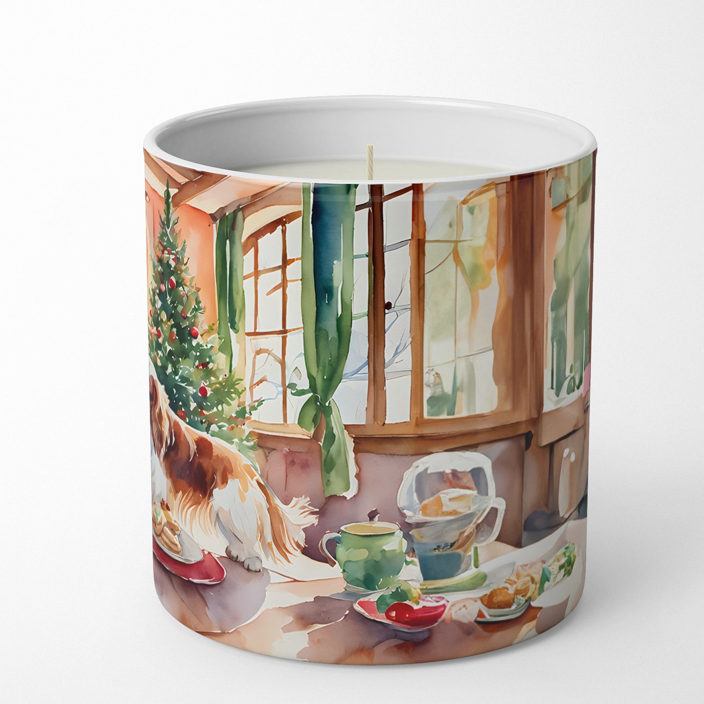 Cavalier Spaniel Christmas Cookies Decorative Soy Candle