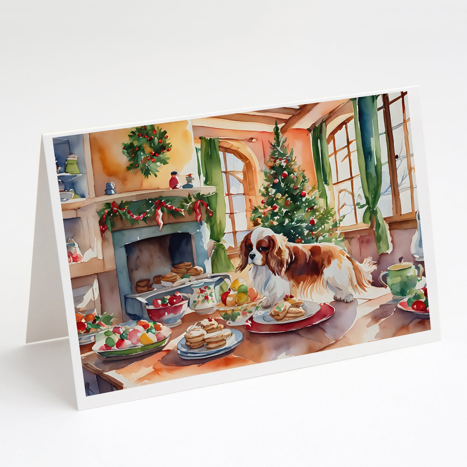 Buy this Cavalier Spaniel Christmas Cookies Greeting Cards Pack of 8