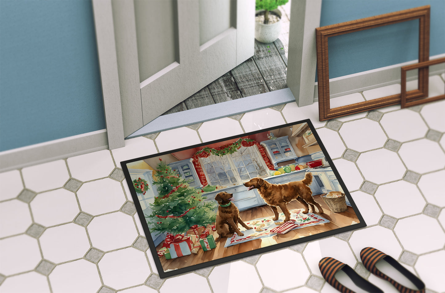 Chesapeake Bay Retriever Christmas Cookies Doormat