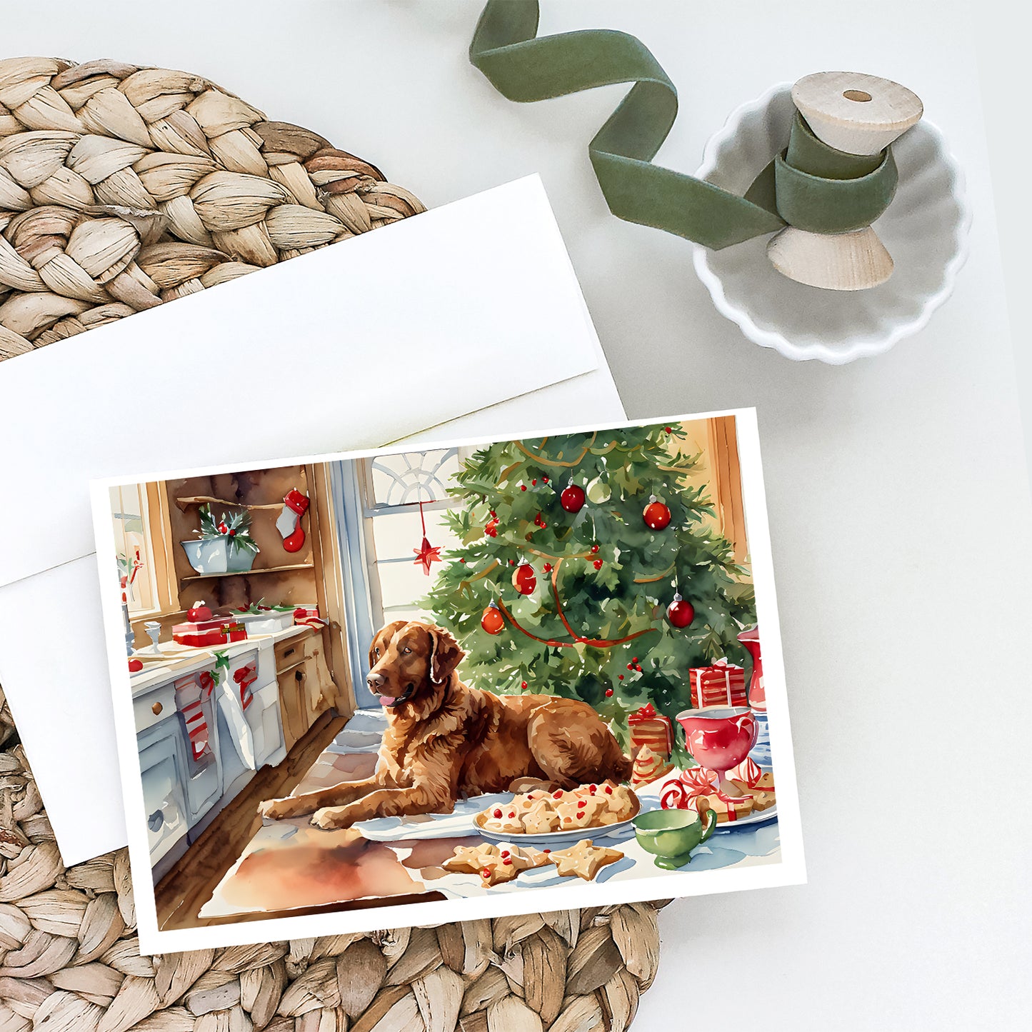 Chesapeake Bay Retriever Christmas Cookies Greeting Cards Pack of 8