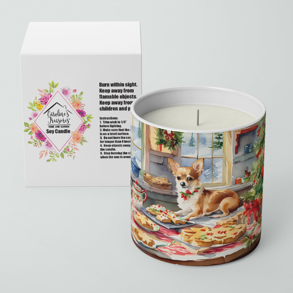 Chihuahua Christmas Cookies Decorative Soy Candle