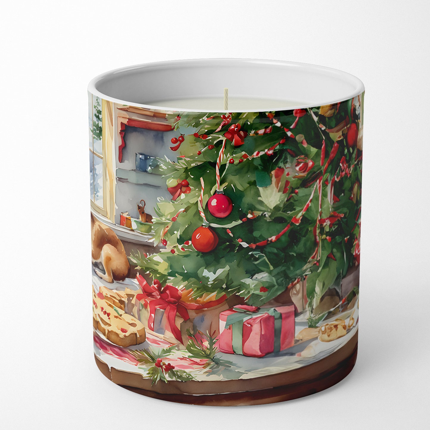 Chihuahua Christmas Cookies Decorative Soy Candle