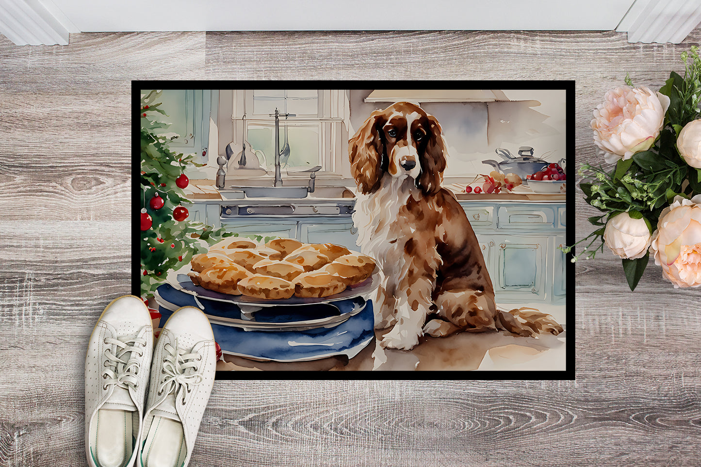 Cocker Spaniel Christmas Cookies Doormat