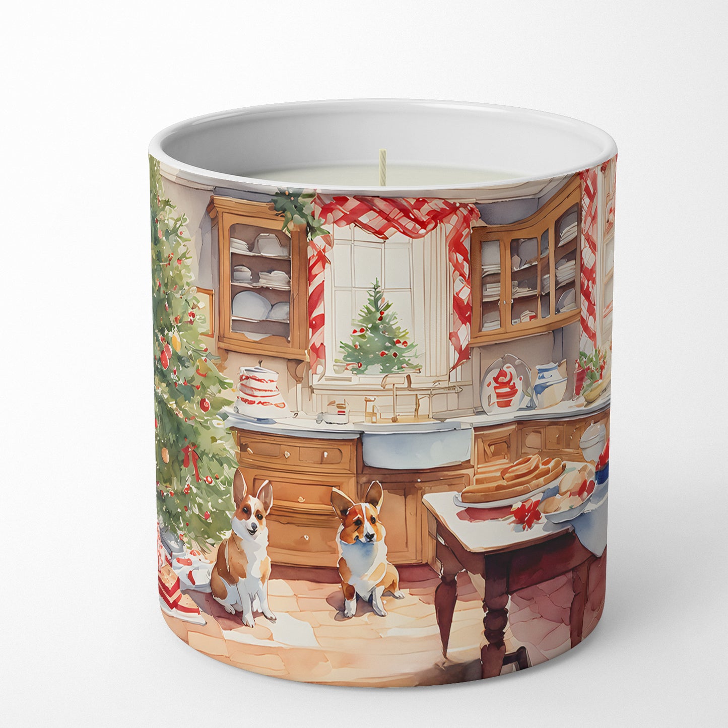 Corgi Christmas Cookies Decorative Soy Candle