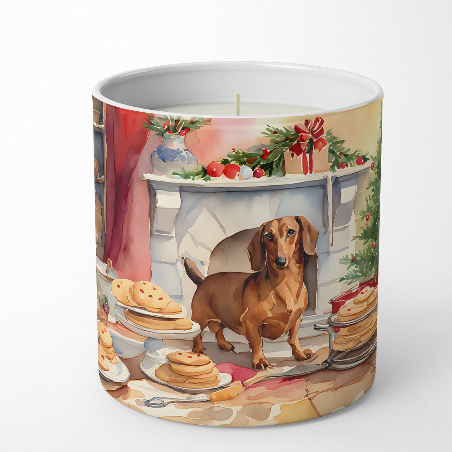 Dachshund Christmas Cookies Decorative Soy Candle