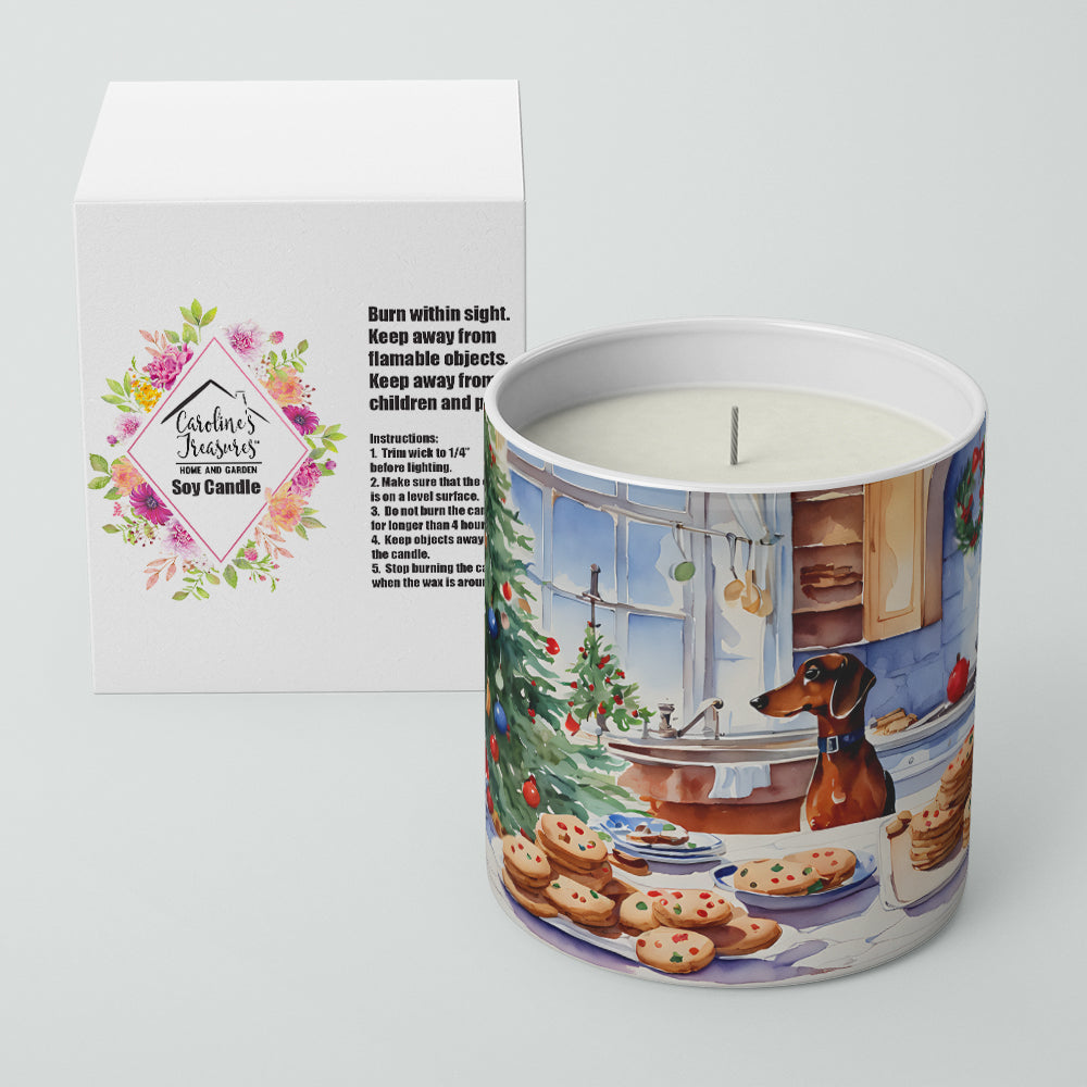 Dachshund Christmas Cookies Decorative Soy Candle