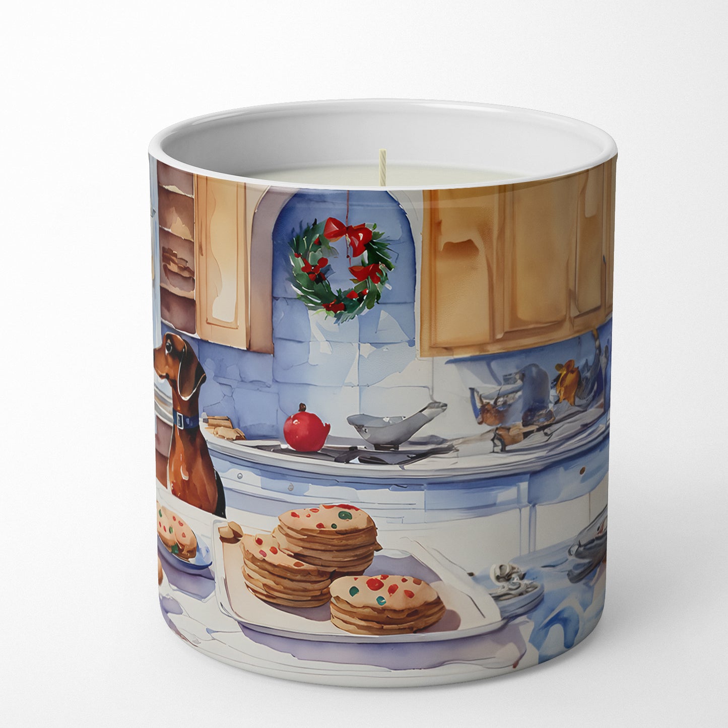 Dachshund Christmas Cookies Decorative Soy Candle