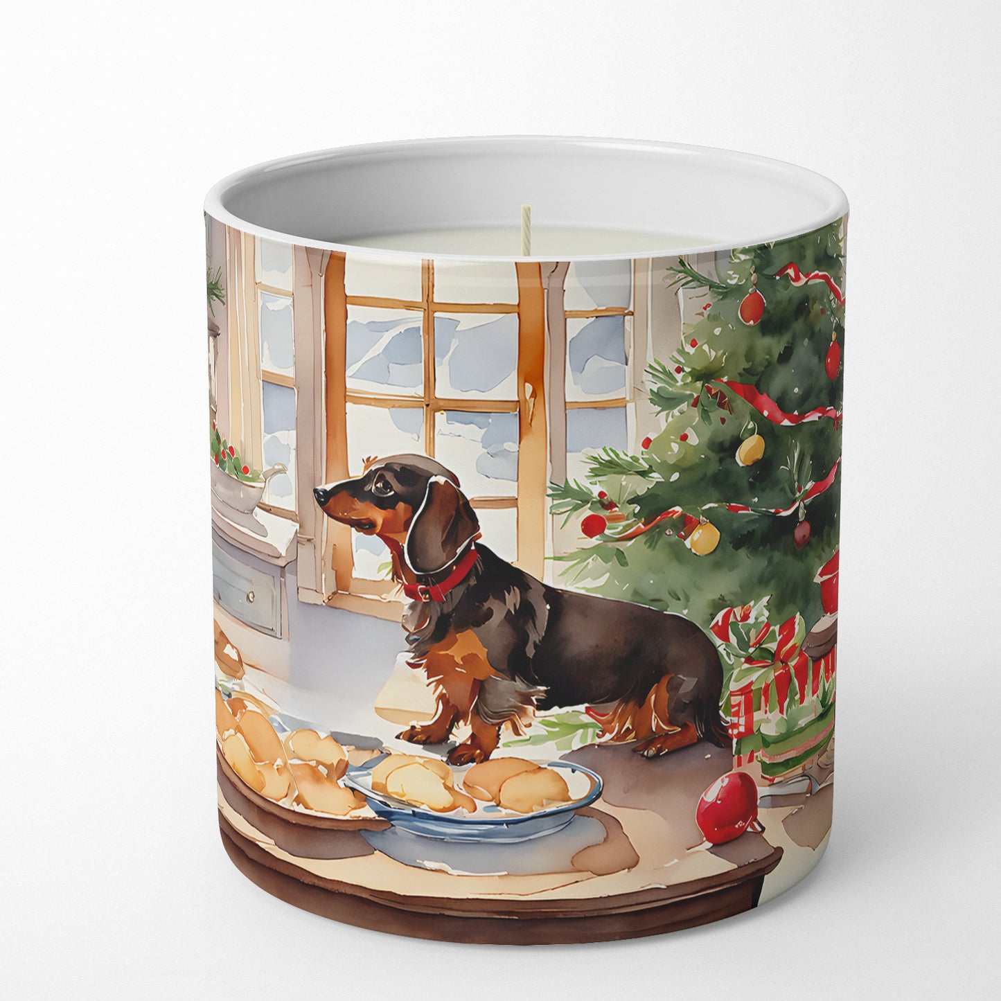 Dachshund Christmas Cookies Decorative Soy Candle