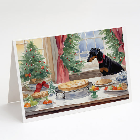 Buy this Doberman Pinscher Christmas Cookies Greeting Cards Pack of 8