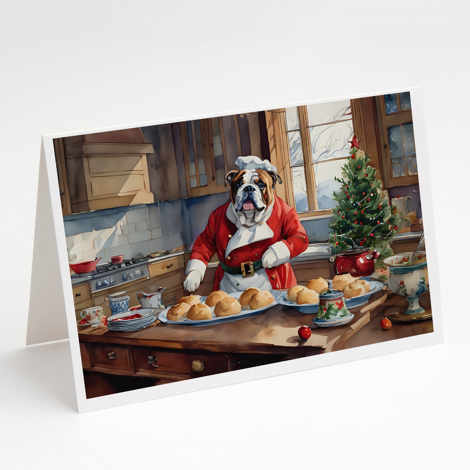 Buy this English Bulldog Christmas Cookies Greeting Cards Pack of 8