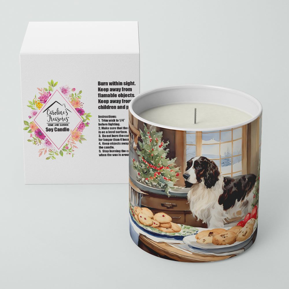 English Cocker Spaniel Christmas Cookies Decorative Soy Candle