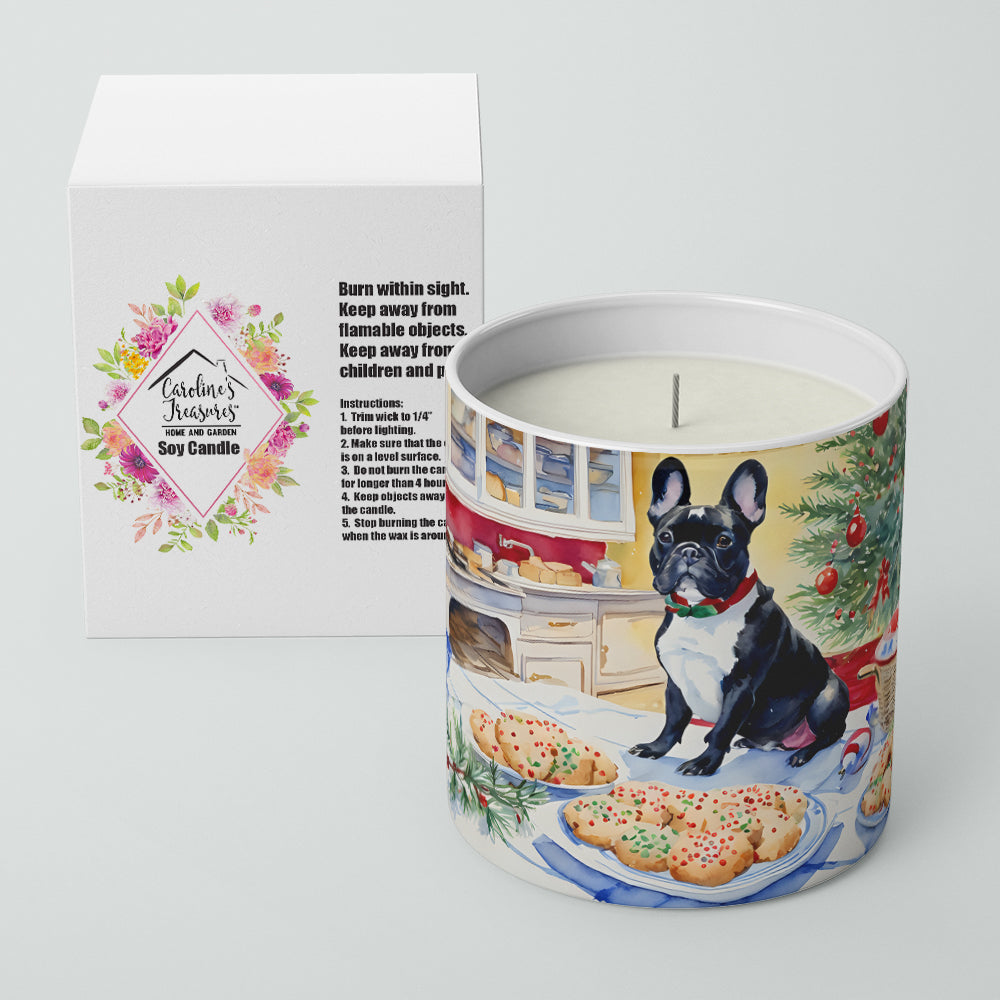 French Bulldog Christmas Cookies Decorative Soy Candle