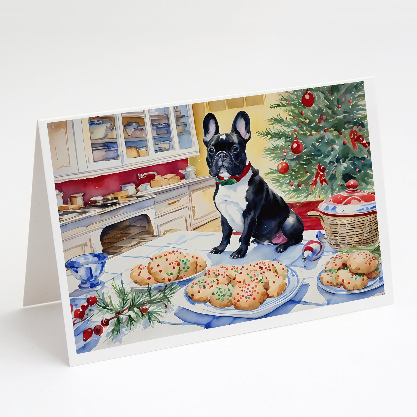 Buy this French Bulldog Christmas Cookies Greeting Cards Pack of 8