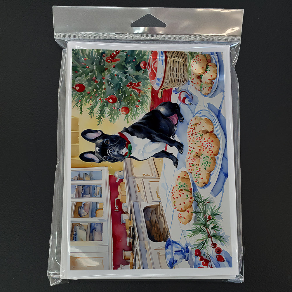 French Bulldog Christmas Cookies Greeting Cards Pack of 8