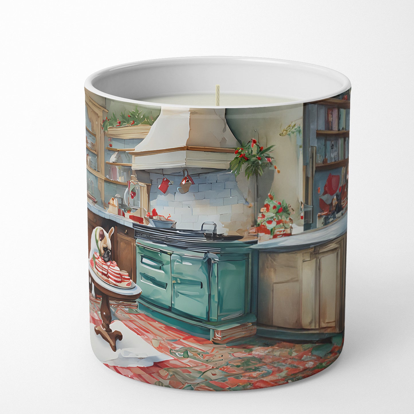 French Bulldog Christmas Cookies Decorative Soy Candle