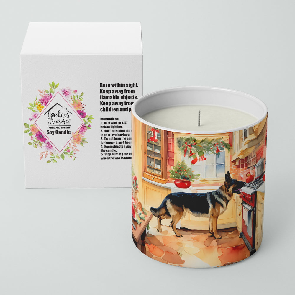 German Shepherd Christmas Cookies Decorative Soy Candle