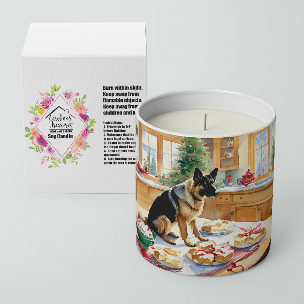 German Shepherd Christmas Cookies Decorative Soy Candle