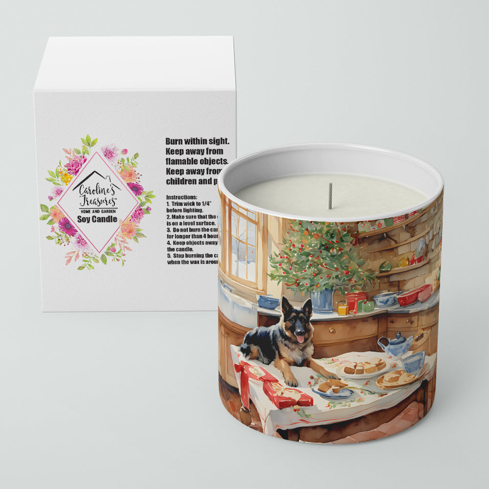 German Shepherd Christmas Cookies Decorative Soy Candle